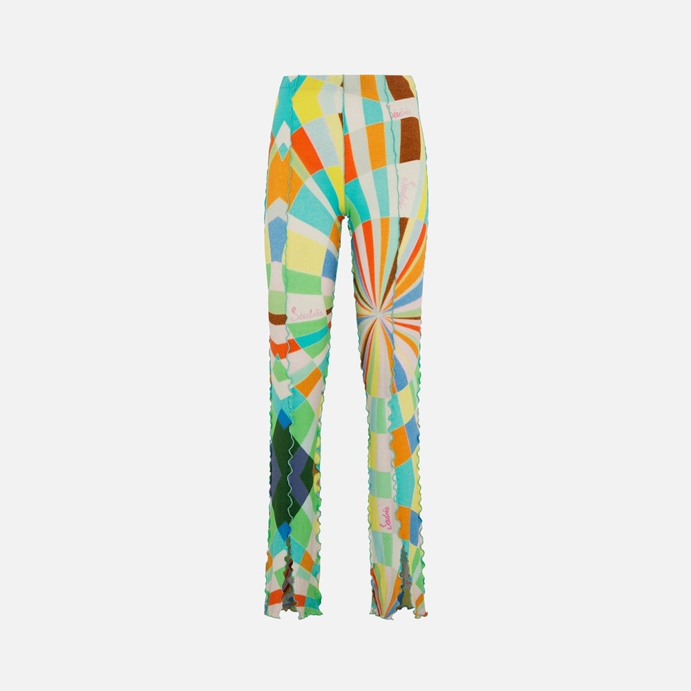 SIEDRES Colorful Kaleidoscope Sideline Patterned Pants
